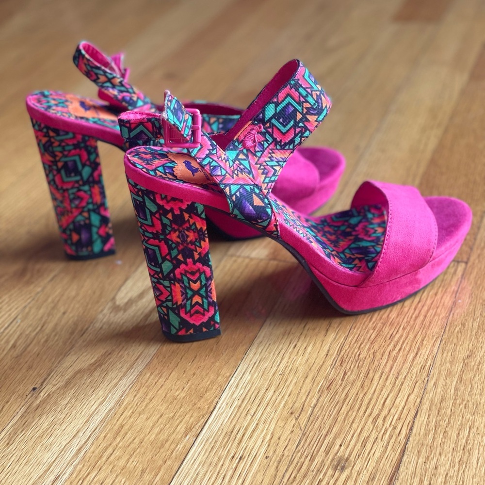 Colorful Patterned Women's Heels